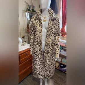 Cheetah Print Women's  puffer Coat
